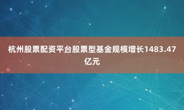 杭州股票配资平台股票型基金规模增长1483.47亿元